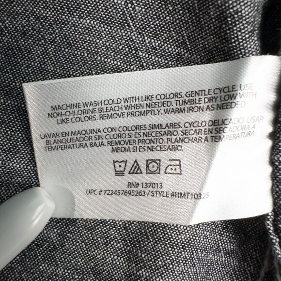 Woolrich Atlas Short Sleeve Button Front Shirt Mens XL Charcoal Cotton Pockets - Picture 12 of 12